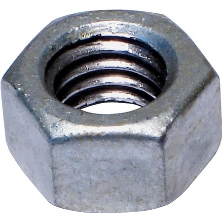 Hex Nut, 3/8-16, Steel, Grade 2, Galvanized